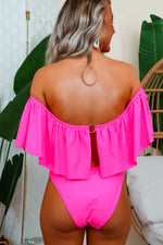 Trying To Keep Up Swimsuit, Bright Pink*final sale*