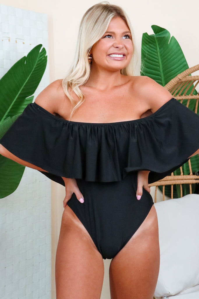Trying To Keep Up Swimsuit, Black