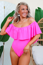 Trying To Keep Up Swimsuit, Bright Pink*final sale*