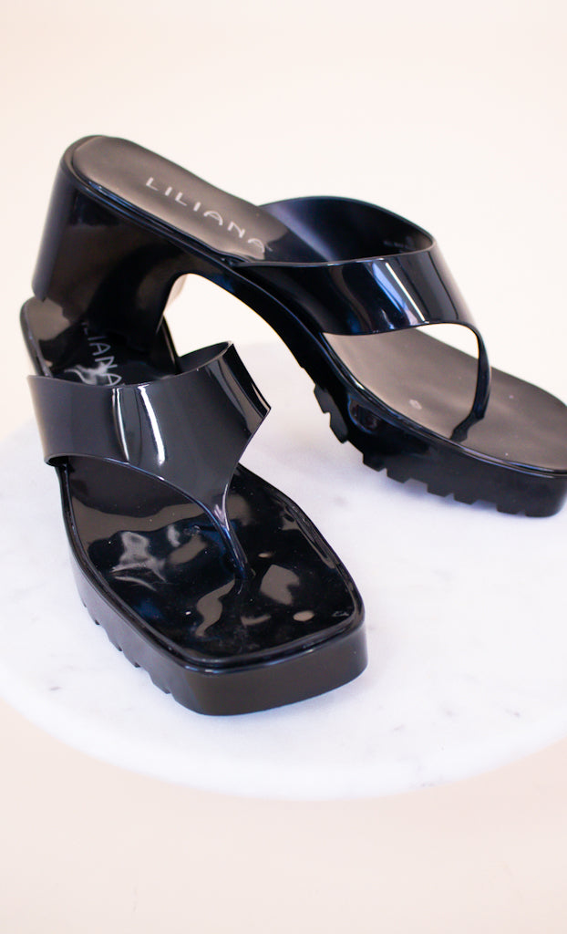 Your Full Attention Sandals, Black